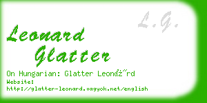 leonard glatter business card